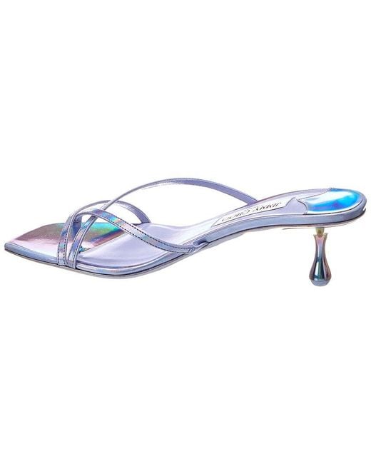 Jimmy Choo Blue Etana 50 Leather Mule