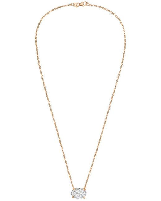 Diana M White Diana M. 14K Rose 4.00 Ct. Tw. Lab-Grown Diamond Solitaire Pendant