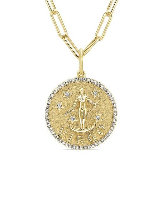 Sabrina Designs Metallic 14k 0.21 Ct. Tw. Diamond Zodiac Virgo Necklace