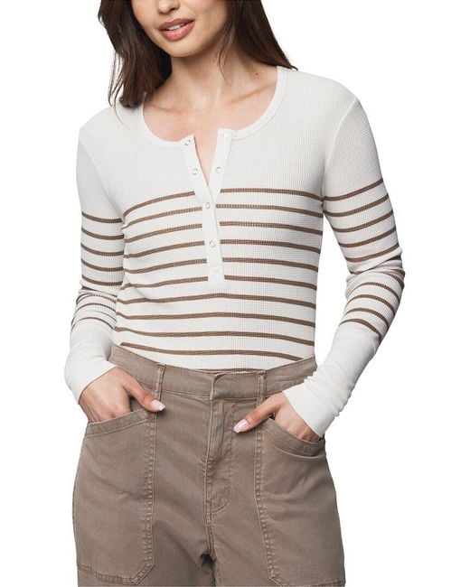Splendid Gray Thermal Forever Stripe Henley