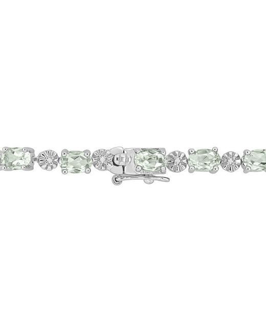 Rina Limor White 7.40 Ct. Tw. Diamond & Amethyst Tennis Bracelet