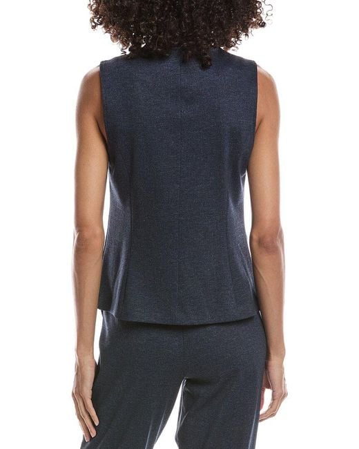 Bernardo Blue Crewneck Ponte Vest