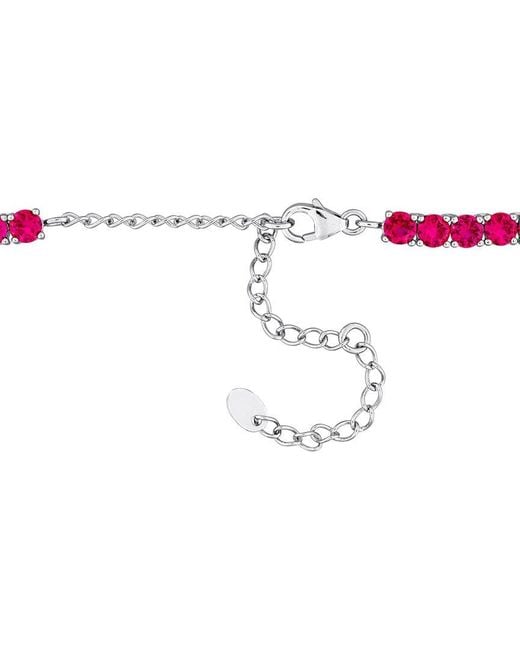 Rina Limor Pink 30.00 Ct. Tw. Lab-Grown Ruby Necklace