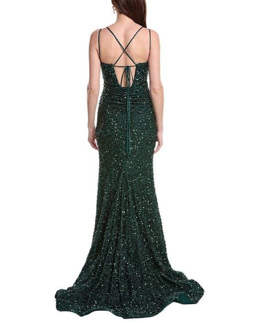 Jovani Green Emeblished Gown