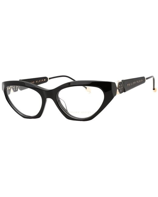 Philipp Plein Black Vpp069S 55Mm Optical Frames