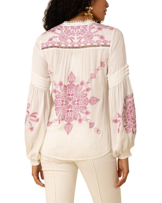 Hale Bob Pink Elliott Blouse