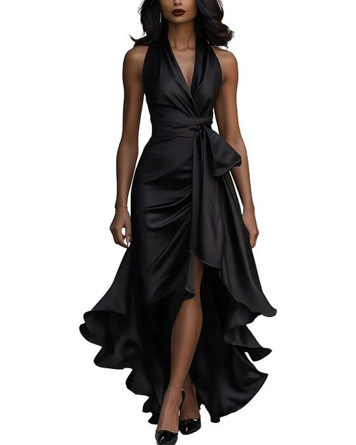 VERA DOLINI Black Maxi Dress