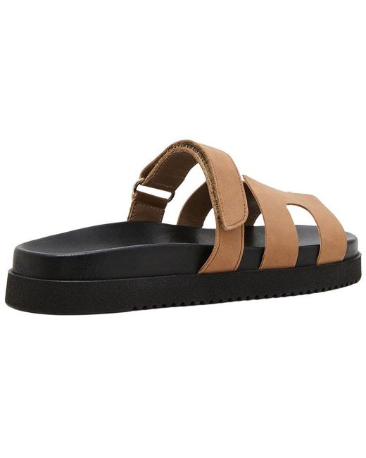 Steve Madden Brown Reaves Leather Sandal