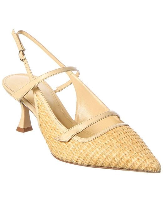 Alexandre Birman Metallic Tita 60 Raffia Pump