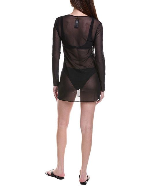 Vince Camuto Black Mesh Cover-Up Dress