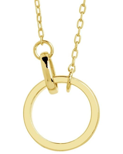 Sterling Forever Metallic 14K Plated Pearl Mishel Necklace