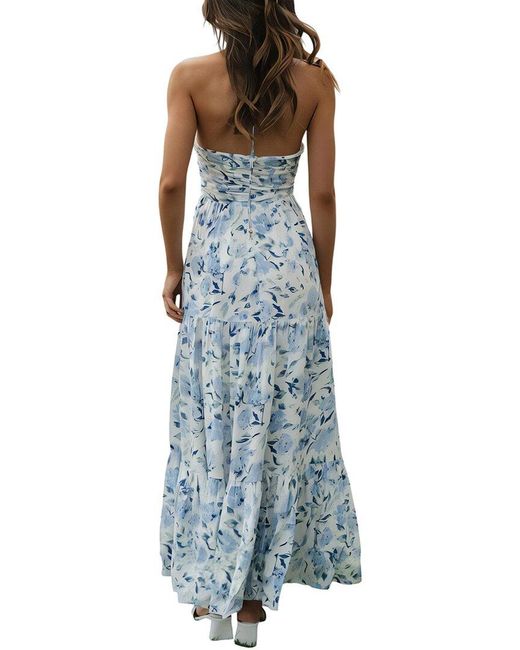 Linda Charm Blue Midi Dress