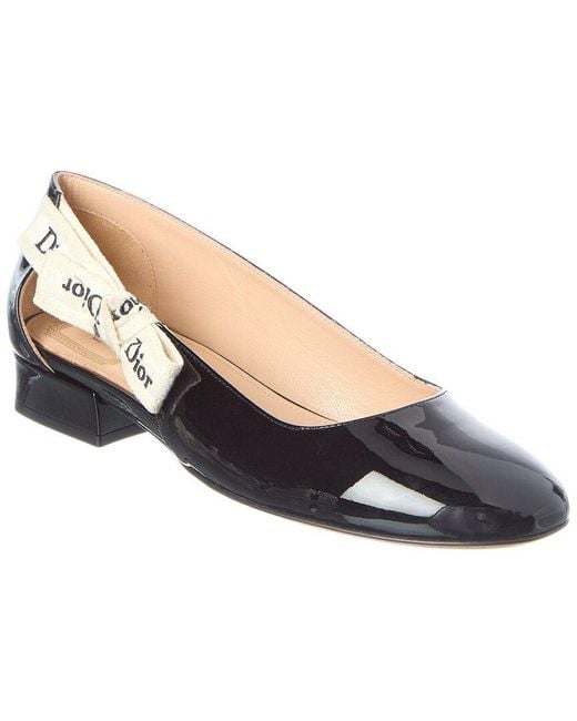 Dior Blue J A Patent Ballet Flat