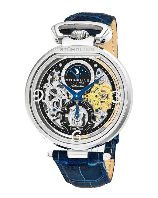 Stuhrling Original Leather Alligator Watch in Metallic for Men - Save 1% |  Lyst UK