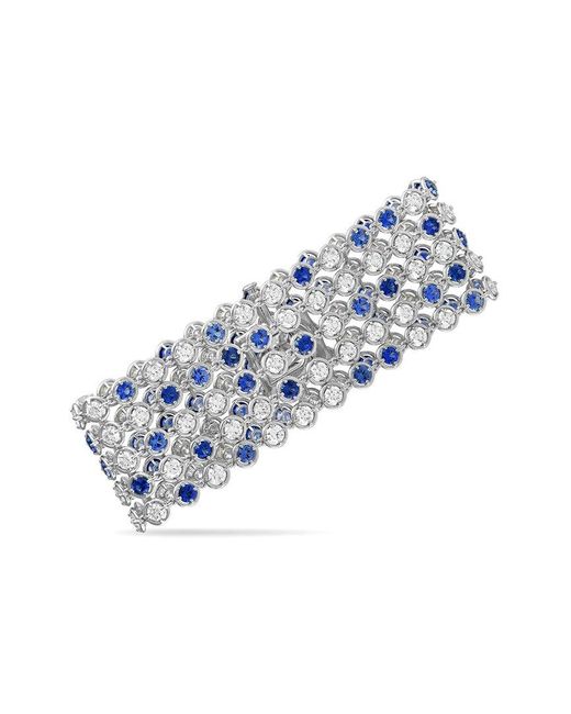 Van Cleef & Arpels Blue Brume De Saphire 18K 19.74 Ct. Tw. Diamond & Sapphire Bracelet (Authentic Pre-Owned)