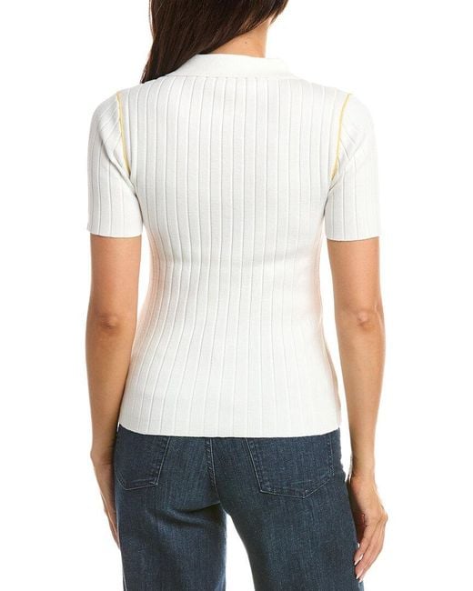 Tahari White The Dani Blouse
