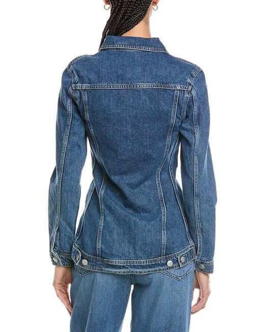 DL1961 Blue Peplum Top
