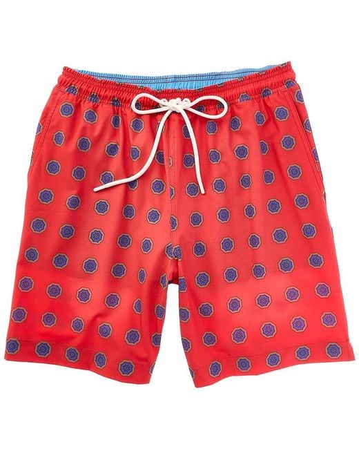 J.McLaughlin Red Shoreline Swim Trunk for men