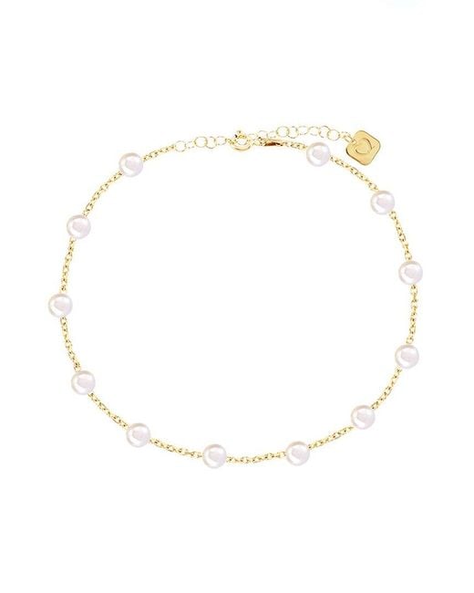 Gabi Rielle White Next-level Layering 14k Over Silver 3mm Ankle Bracelet