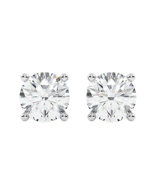 Diamond Select Cuts Metallic 14K 1.25 Ct. Tw. Diamond Earrings