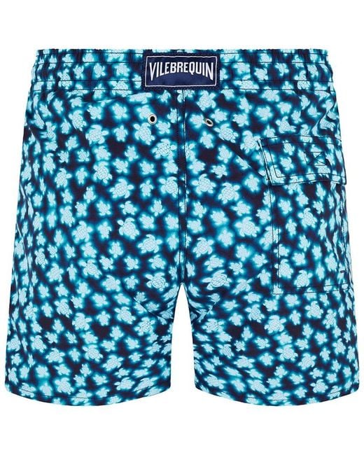 Vilebrequin Blue Blurred Turtles Swim Short for men