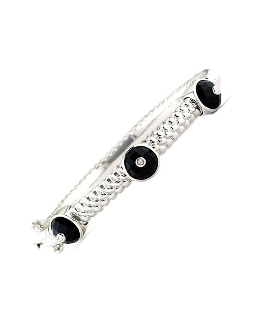 Diamond Select Cuts White 0.03 Ct. Tw. Diamond Agate Bangle