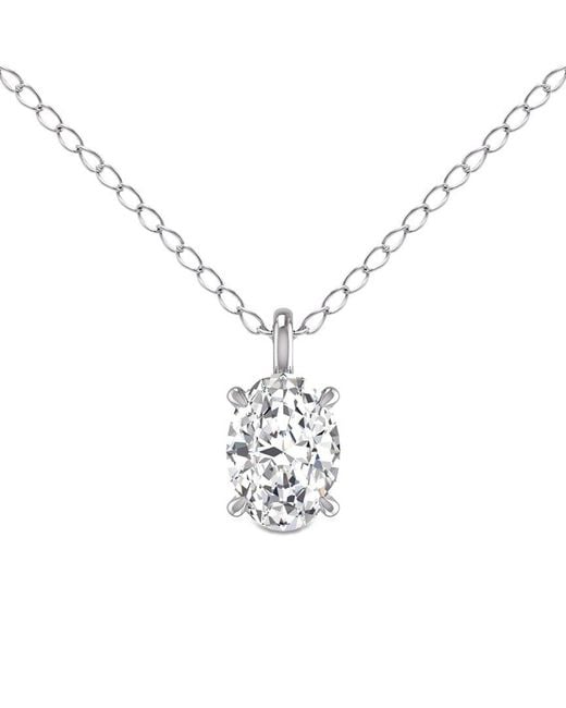 Lab Grown Diamonds Metallic 14K 0.50 Ct. Tw. Lab Grown Diamond Necklace