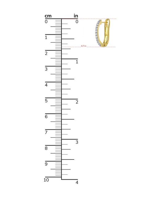Rachel Glauber Metallic 14k Plated Cz Hoops