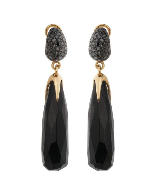 Pomellato Black 18K 21.83 Ct. Tw. Diamond & Jet Earrings