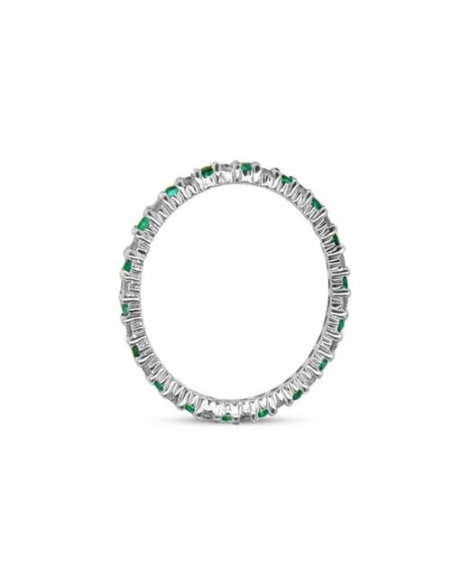 Diana M White Fine Jewelry 14k 0.55 Ct. Tw. Diamond & Emerald Eternity Ring
