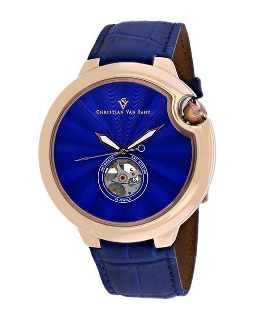 Christian Van Sant Blue Cyclone Automatic Watch for men
