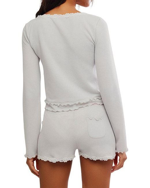 Free People Gray Spring Break Pajama Set
