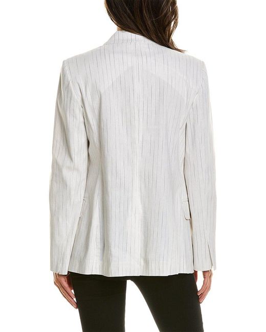 Piazza Sempione White Linen-blend Jacket