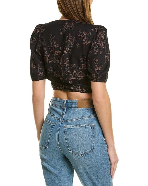 Saltwater Luxe Black Adan Wrap Top