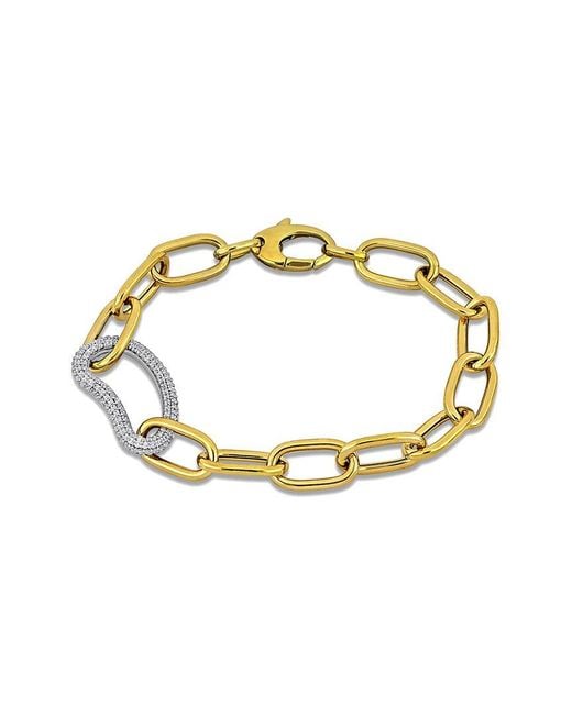 Rina Limor Metallic 14K Two-Tone Diamond Link Bracelet