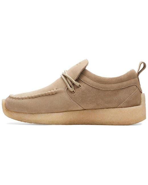 Clarks Natural Maycliffe Suede Shoe for men