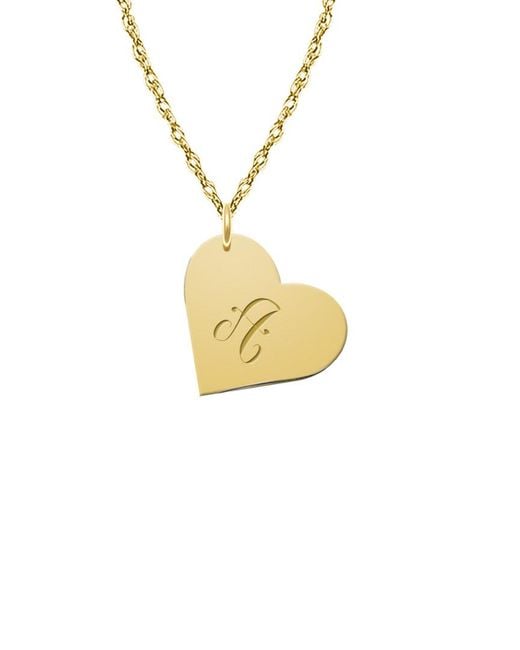 Jane Basch Metallic Hanging Heart 22k Over Silver Initial Pendant (a-z)