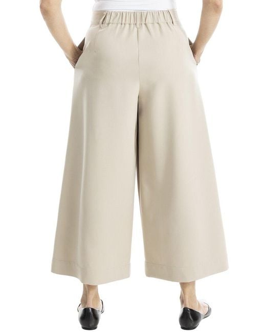 Max Studio Natural Pleated Coulotte Pant