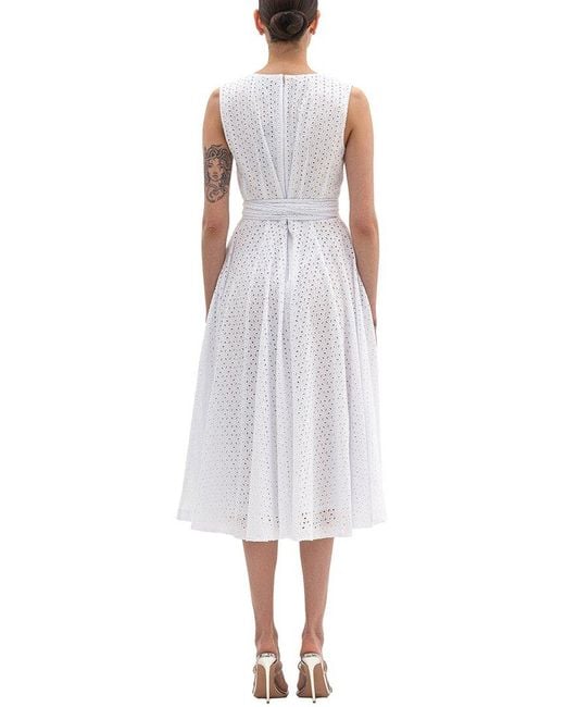 BGL White Sleeveless Midi Dress