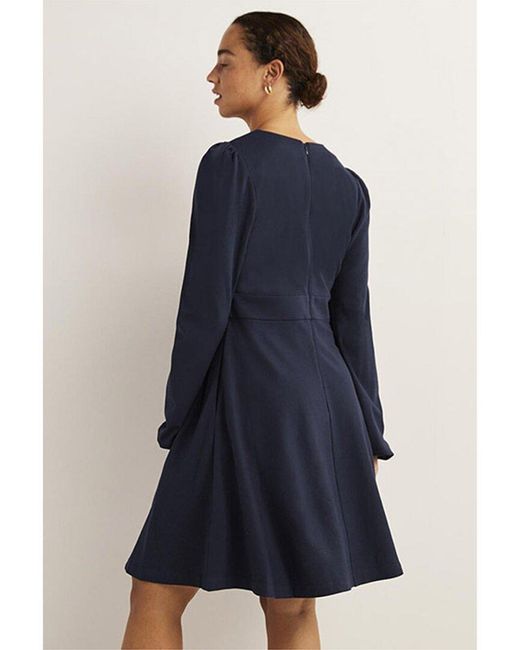 Boden Blue V-neck Jersey Tea Dress