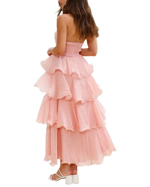 LEON GORI Pink Maxi Dress