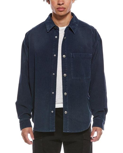 Palm Angels Blue Shirt for men