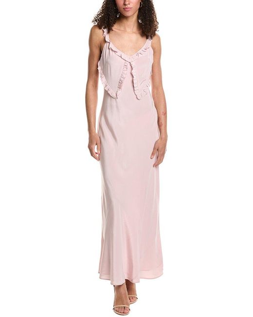 Joie Pink Emer Silk Maxi Dress