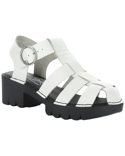 Fly London Metallic Emme Leather Sandal