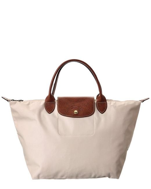 Longchamp Brown Le Pliage Original Medium Nylon Bag