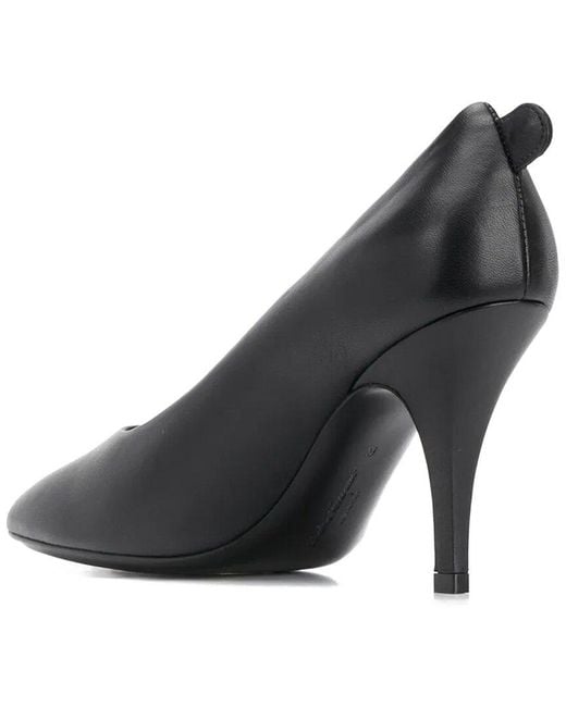 Ferragamo Black Gancini 95Mm Leather Pump
