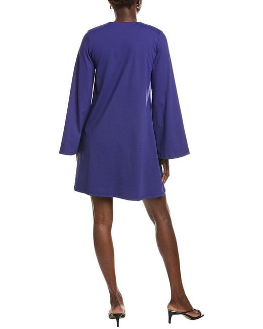 Susana Monaco Blue Bell Keyhole Tie Dress