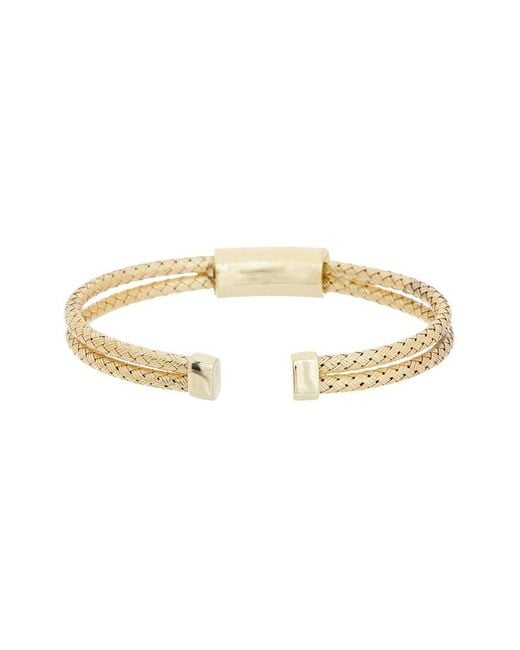 Meshmerise Metallic 18K Plated 0.15 Ct. Tw. Diamond Mesh Bangle