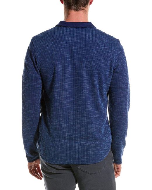 Robert Graham Blue Adrift Knit Classic Fit Shirt for men