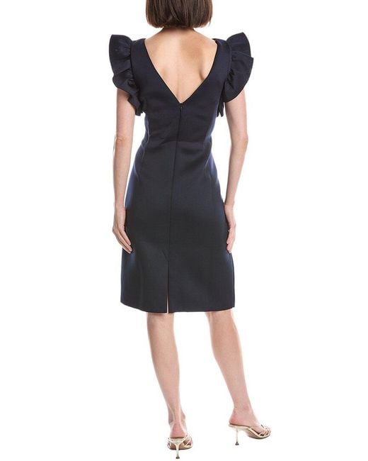 Eliza J Blue Sleeveless Solid Mini Dress